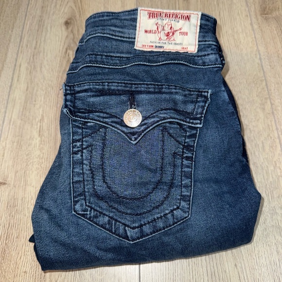 True Religion Women's Dark Blue Skinny Jeans